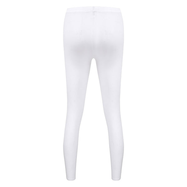 White Athletic Running Bottoms Men Sport Pants See Through Stretchy Gym Training Fitness Yoga Leggings Sportswear Tight Trousers