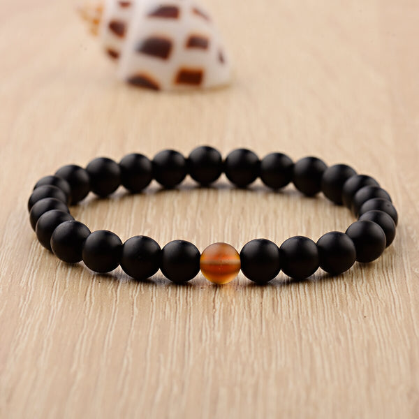 Couples Distance Bracelets Women Men 2019 Purple MoonStone Black Natural Stone Beads Yoga Bracelets Fashion Jewelry Accessories