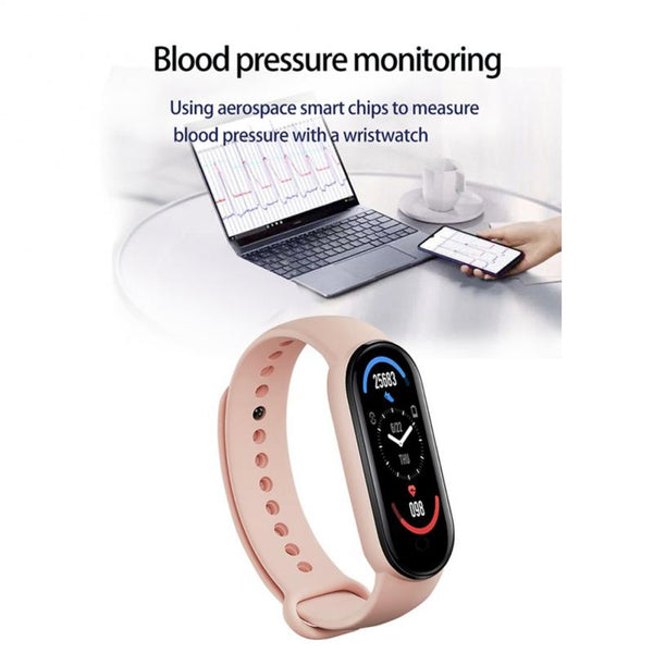 M6 Smart Watch Men Fitness Tracker Watches Heart Rate Health Monitor M6 Smart Band Fitness Bracelet Women For Mobile Phone