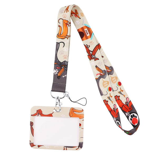 Wholesale Horizontal style Yoga Sakura Daisy Lanyard for Key Neck Strap Card ID Badge Holder Key Chain Key Holder Accessories