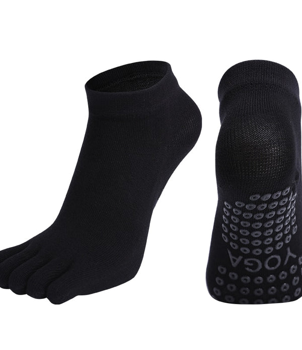 2021 Women Breathable Pilates Socks Anti-Slip Five Toe Yoga Socks Quick-Dry Cotton Ladies Ballet Dance Elasticity Fitness Socks