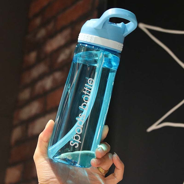 4 Colors Sippy Sport Water Bottle Safe Plastic Material Bottle Fitness School Yoga For Kids/Adults Water Bottles with Straw