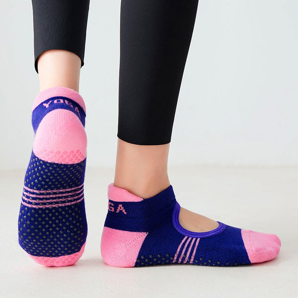 Women Backless Pilates Socks Towel Bottom Breathable Anti Slip Yoga Socks Cotton Ballet Dance Sports Socks for Fitness Gym