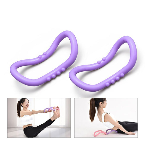 2PC Yoga Circle Stretch Ring Massage Home Women Fitness Equipment Bodybuilding Pilates Rings Exercise Training Workout Accessory