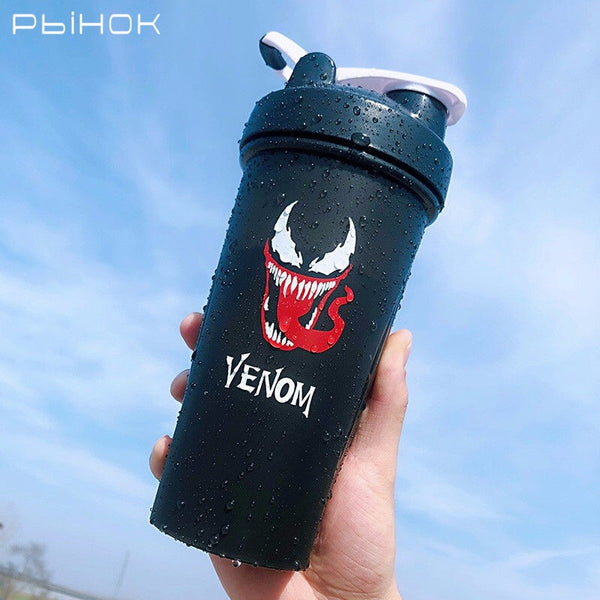 600Ml With Locking Flip-Flop Lid Outdoor Gym Bottles Plastic Useful Sport Yoga Protein Powder Shaker Mixer Cup Bottle BPA Free