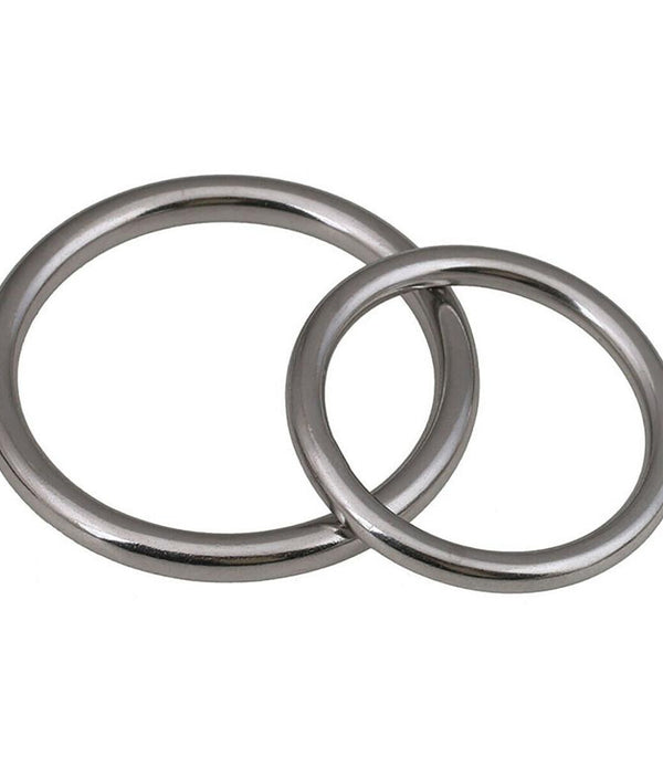 Heavy Duty Welded Round Rings Smooth Solid O Ring 304 Stainless Steel For Rigging Marine Boat Hammock Yoga Hanging Ring M3-M16