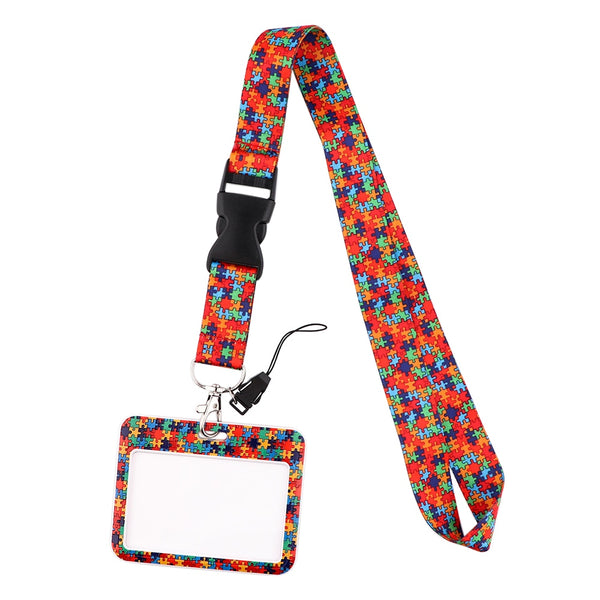 Wholesale Horizontal style Yoga Sakura Daisy Lanyard for Key Neck Strap Card ID Badge Holder Key Chain Key Holder Accessories