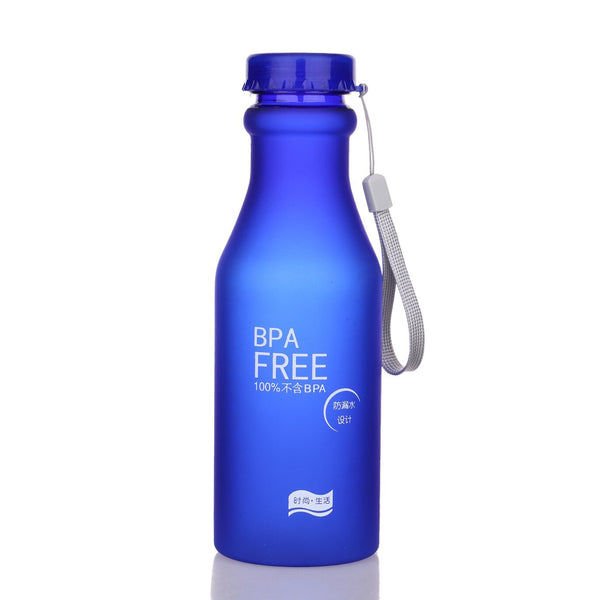 Crystal Water Bottle Transparent Frosted Leak-proof Plastic kettle 550mL Portable Water Bottle for Travel Yoga Running Camping