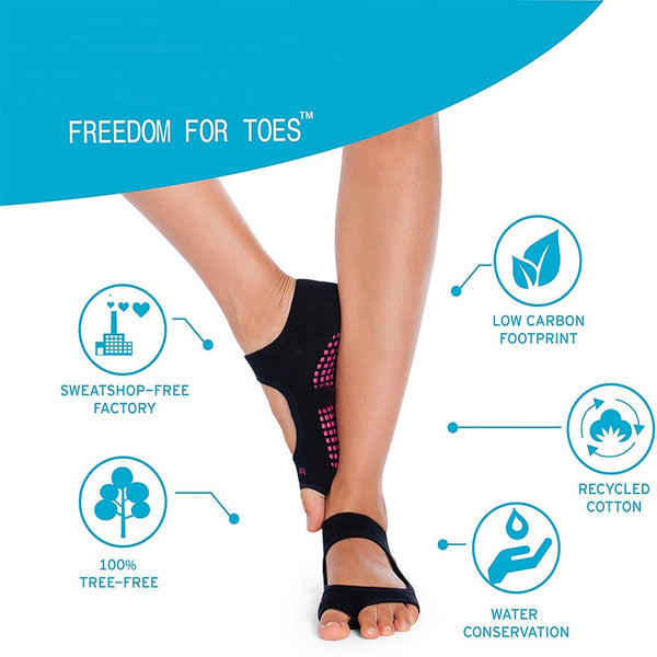 Toeless Non Slip Grip Women Socks for Yoga Barre Pilates Fitness Gym Sports Anti Slip Dance Socks