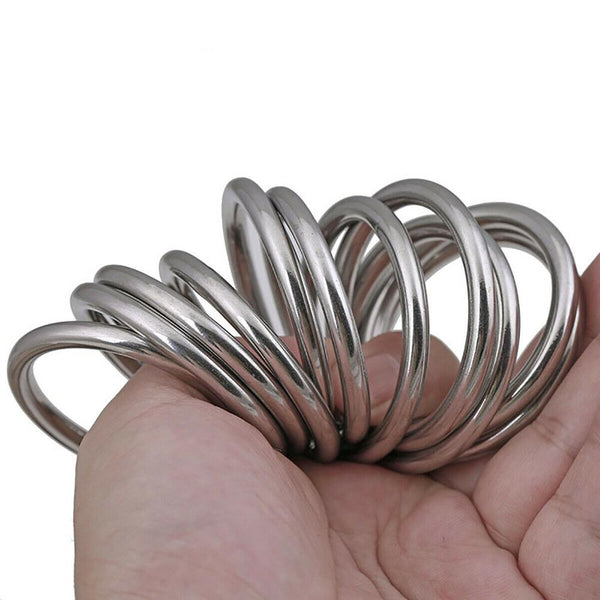 Heavy Duty Welded Round Rings Smooth Solid O Ring 304 Stainless Steel For Rigging Marine Boat Hammock Yoga Hanging Ring M3-M16