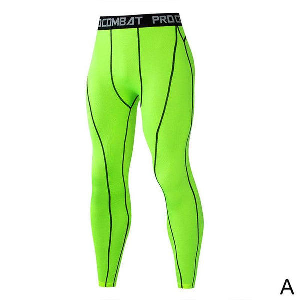 Men Compression Tight Leggings High Waist Lift Pants Fitness Sports Skinny Trousers Tights Workout Training Yoga Bottoms