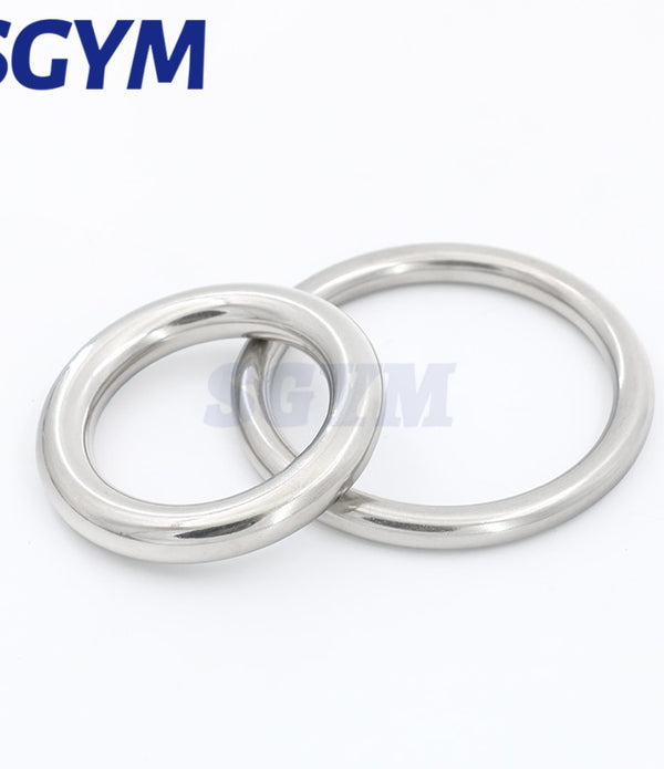 Heavy Duty Welded Round Rings Smooth Solid O Ring 304 Stainless Steel For Rigging Marine Boat Hammock Yoga Hanging Ring 3-16mm