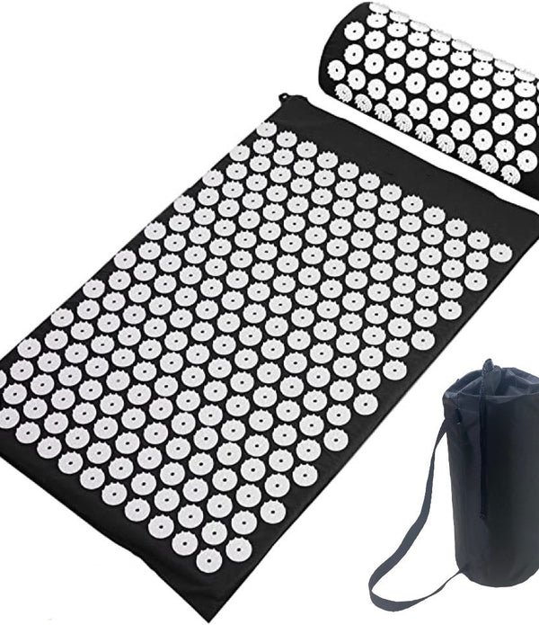 Yoga Massage Mat Acupressure Mat for Back Neck Needle Acupuncture Pad Pillow Set Kuznetsov Applicator Spike Massager Cushion