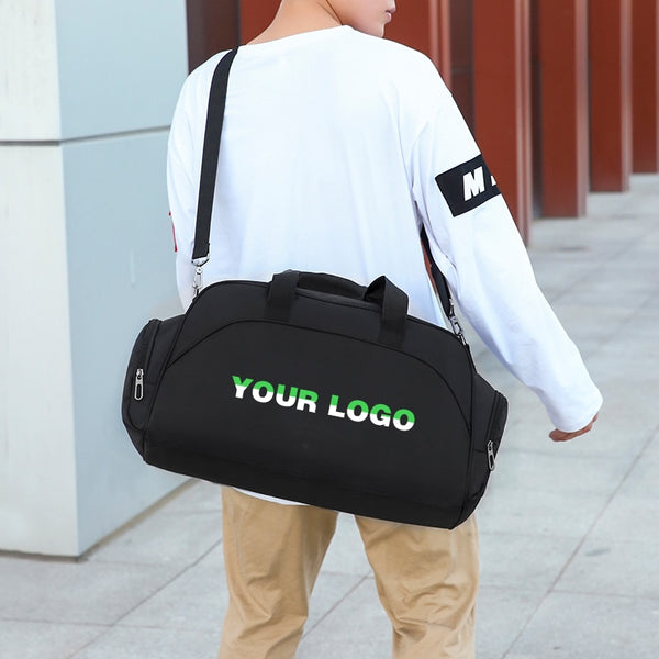 Customize Men Sport Gym Bag For Training Women Yoga Bag Travel Duffle Bag Sports Swim Big Nylon Weekend Bags Printed Logo