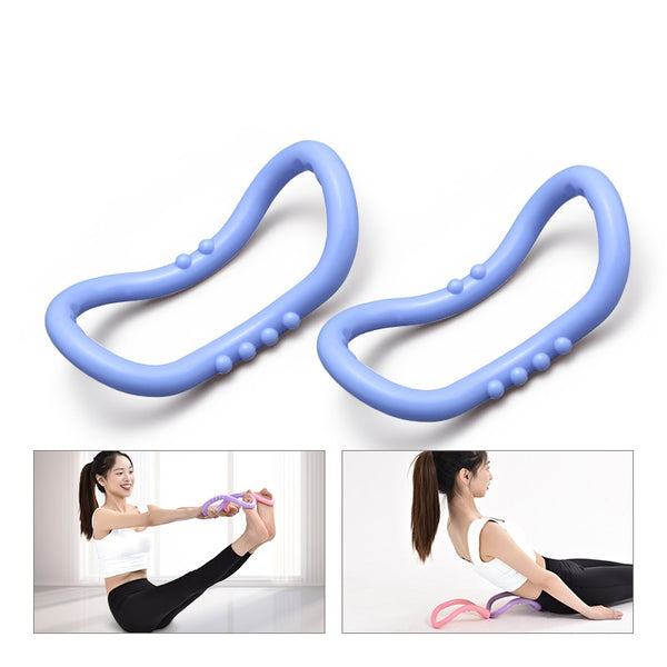 2PC Yoga Circle Stretch Ring Massage Home Women Fitness Equipment Bodybuilding Pilates Rings Exercise Training Workout Accessory