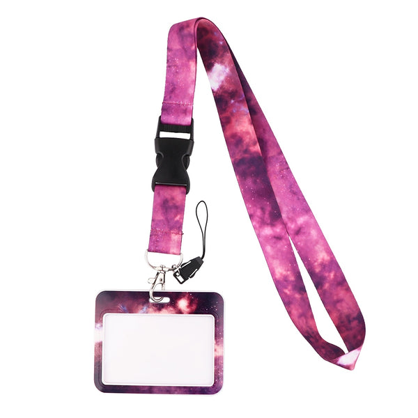 Wholesale Horizontal style Yoga Sakura Daisy Lanyard for Key Neck Strap Card ID Badge Holder Key Chain Key Holder Accessories