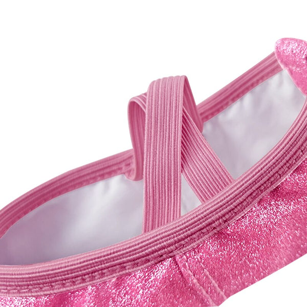 New Ballet Dance Shoes Yoga Gym Flat Slippers Glitter Pink Ballet Dance Shoes For Girls Children Women Teacher