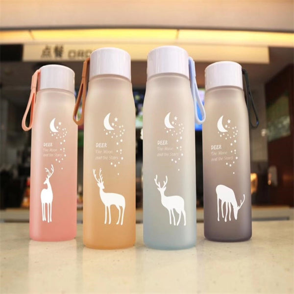 560ml Sports Water Bottle Plastic Portable Drinking Cup Girl Leakproof Drop-proof Shaker Mug Travel Water Bottle for Outdoor