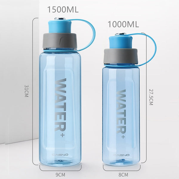 1000ml/1500ml Portable Water Bottles BPA Free Sport Drinking Bottle Outdoor Camping Cycling Hiking Sports Shaker Bottles