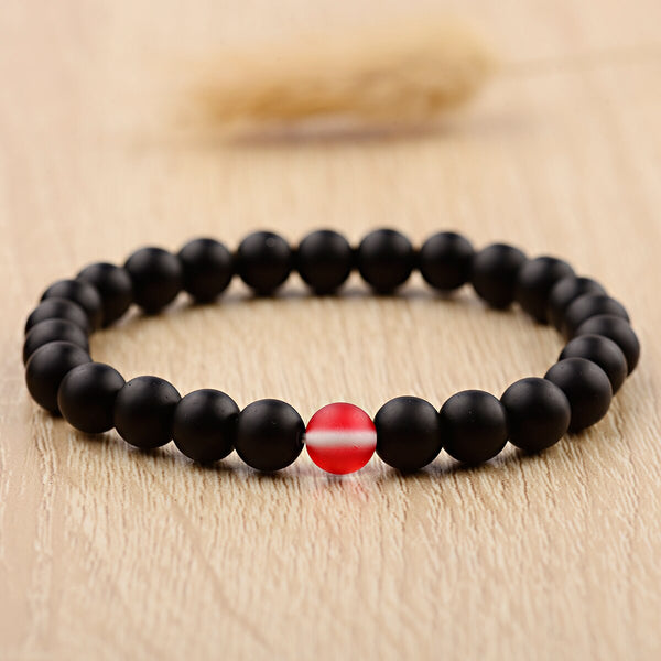 Couples Distance Bracelets Women Men 2019 Purple MoonStone Black Natural Stone Beads Yoga Bracelets Fashion Jewelry Accessories