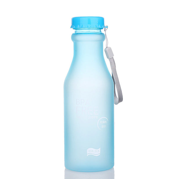 Crystal Water Bottle Transparent Frosted Leak-proof Plastic kettle 550mL Portable Water Bottle for Travel Yoga Running Camping