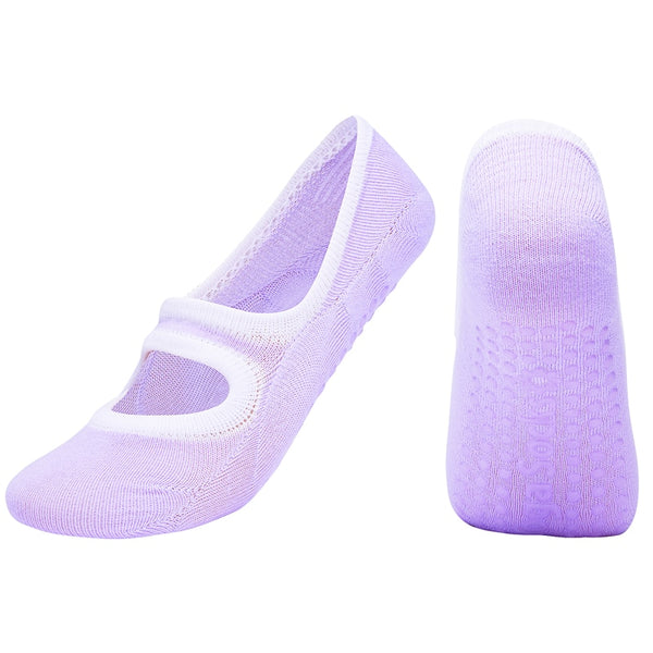 7 Color Big Size Women Yoga Socks Silicone Non Slip Pilates Socks Breathable Fitness Ballet Dance Cotton Sports Socks Slippers