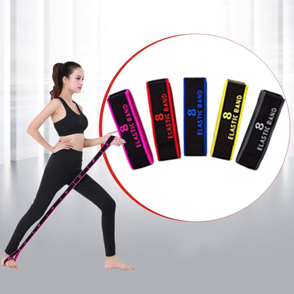 Yoga Pull Strap Belt Polyester Latex Elastic Latin Dance Stretching Band Loop Yoga Pilates GYM Fitness Exercise Resistance Bands