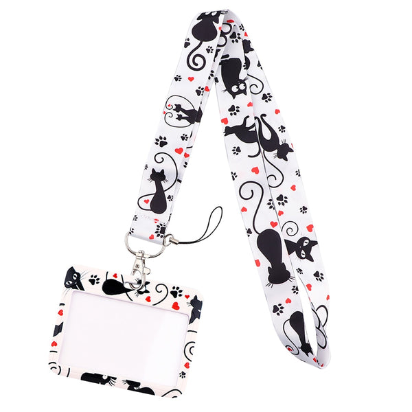 Wholesale Horizontal style Yoga Sakura Daisy Lanyard for Key Neck Strap Card ID Badge Holder Key Chain Key Holder Accessories