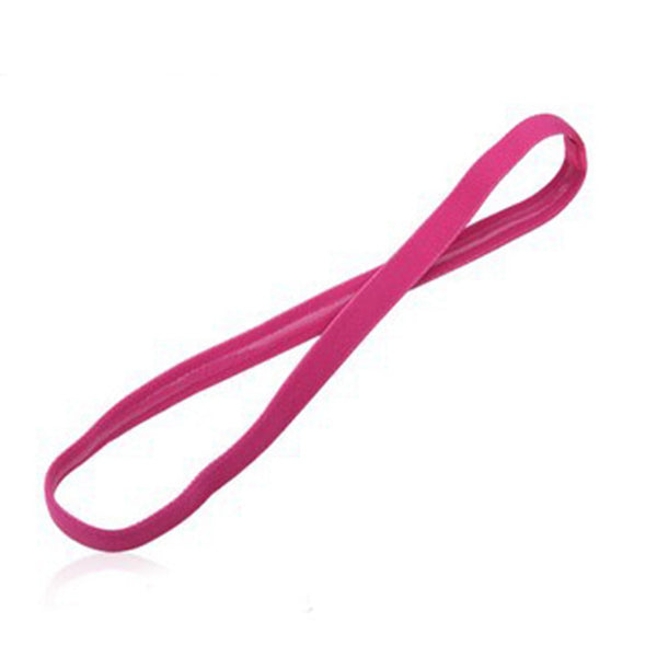 1 Pcs Women Sweatbands Football Yoga Pure Hair Bands Anti-slip Elastic Rubber Thin Sports Headband Men Hair Accessories Headwrap