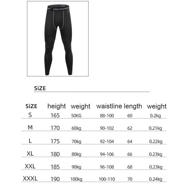 Men Compression Tight Leggings Running Sports Male Fitness Jogging Pants Quick Dry Trousers Workout Training Yoga Bottoms