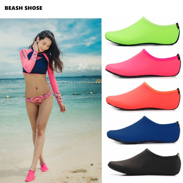 Water Shoes Swimming Shoes Men Women Solid Color Summer Aqua Beach Shoes Seaside Sneaker Socks slippers for Yoga Fitness