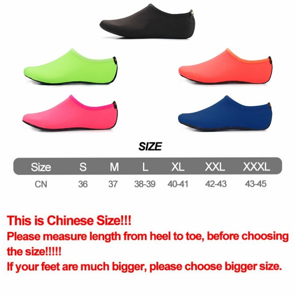 Water Shoes Swimming Shoes Men Women Solid Color Summer Aqua Beach Shoes Seaside Sneaker Socks slippers for Yoga Fitness