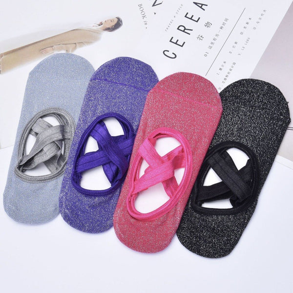 New Sports Yoga Socks Slipper Women Anti Slip Cotton Ladies Pilates Socks Ballet Heel Protector Professiona Yoga Dance Socks