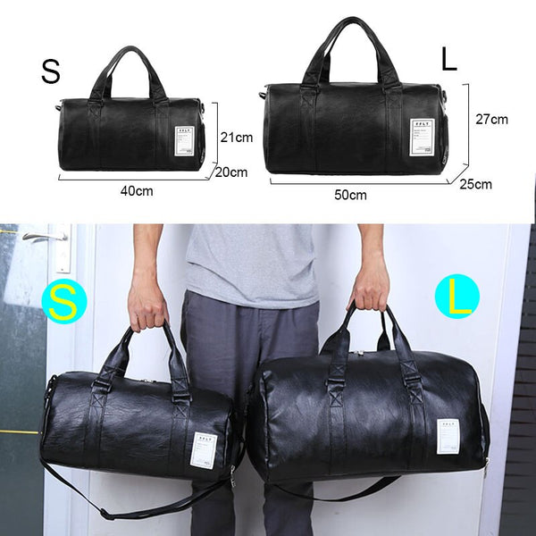 Gym Bag Leather Sports Bags Dry Wet Bags Men Training for Shoes Fitness Yoga Travel Luggage Shoulder Sac De Sport Bag XA512WD