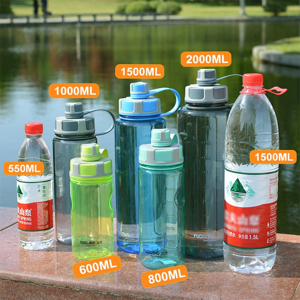 2000ml Large Capacity Water Bottles Portable Outdoor Plastic Sports Bottle With Tea Infuser Fitness Leak-proof Shaker Bottles