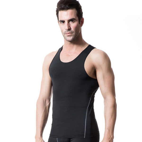 2021 Fitness Gym Bodybuild Tank Top Sport Jersey Compression Sleeveless Shirt Running Vest Quickly Dry White Gym Yoga shirt Men