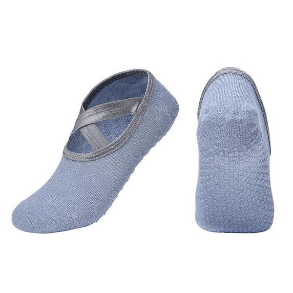 New Sports Yoga Socks Slipper Women Anti Slip Cotton Ladies Pilates Socks Ballet Heel Protector Professiona Yoga Dance Socks