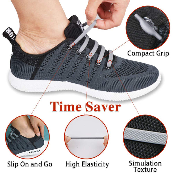 16 Pcs Elastic Shoelaces Silicone Shoe Laces No Tie High Quality Kids Adult Rubber Shoelace Outdoor Sneakers Quick Lazy Lace