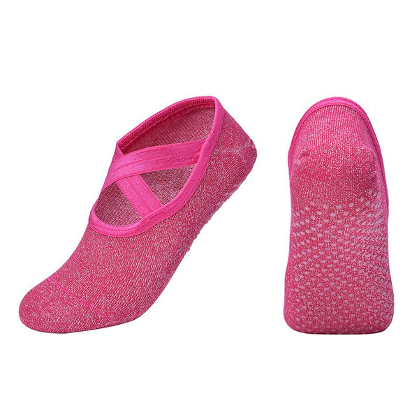 New Sports Yoga Socks Slipper Women Anti Slip Cotton Ladies Pilates Socks Ballet Heel Protector Professiona Yoga Dance Socks