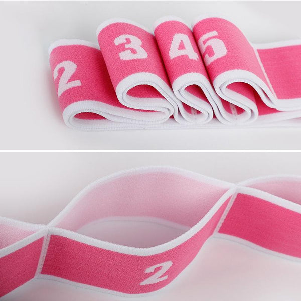 Yoga Pull Strap Belt Polyester Latex Elastic Latin Dance Stretching Band Loop Yoga Pilates GYM Fitness Exercise Resistance Bands