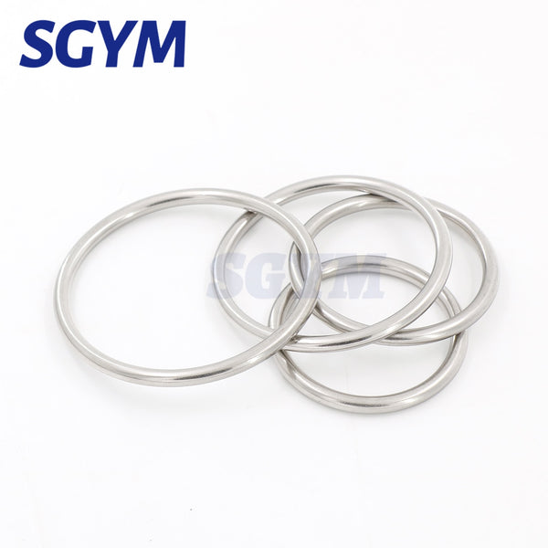 Heavy Duty Welded Round Rings Smooth Solid O Ring 304 Stainless Steel For Rigging Marine Boat Hammock Yoga Hanging Ring 3-16mm