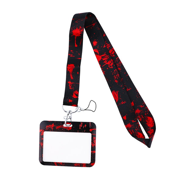 Wholesale Horizontal style Yoga Sakura Daisy Lanyard for Key Neck Strap Card ID Badge Holder Key Chain Key Holder Accessories