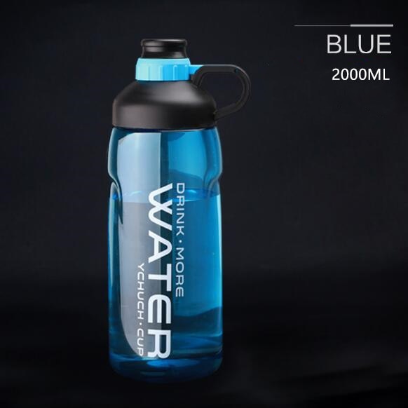 2000ml Large Capacity Water Bottles BPA Free Gym Fitness Drinking Bottle Outdoor Camping Cycling Hiking Sports Shaker Bottles