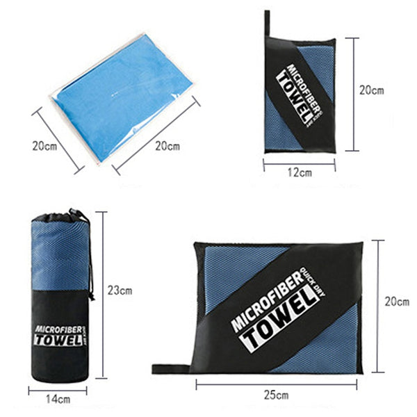 Microfiber Towels for Travel Sports Fast Drying Super Absorbent Ultra Soft Lightweight Gym Yoga Swimming Outdoor SportsTowel