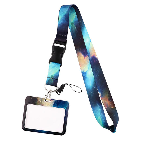 Wholesale Horizontal style Yoga Sakura Daisy Lanyard for Key Neck Strap Card ID Badge Holder Key Chain Key Holder Accessories