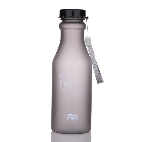 Crystal Water Bottle Transparent Frosted Leak-proof Plastic kettle 550mL Portable Water Bottle for Travel Yoga Running Camping