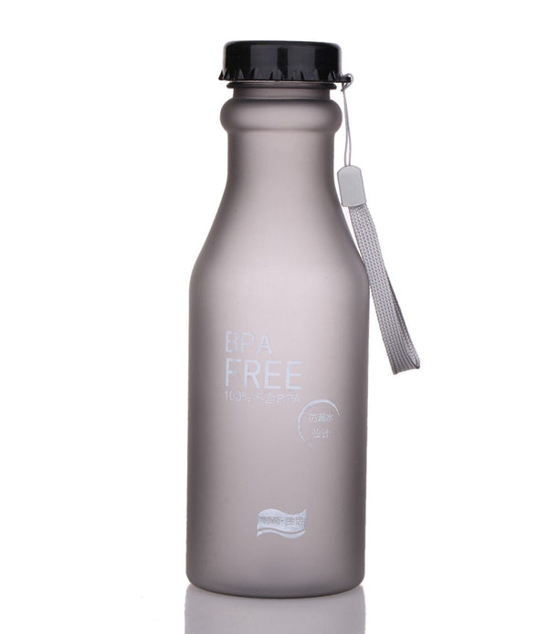 Crystal Water Bottle Transparent Frosted Leak-proof Plastic kettle 550mL Portable Water Bottle for Travel Yoga Running Camping