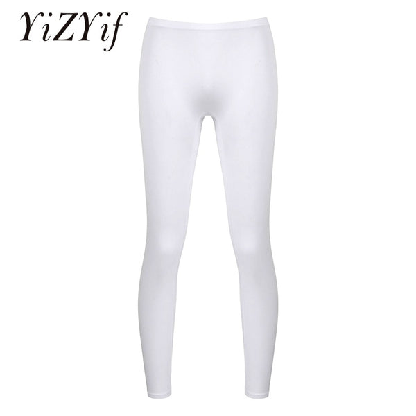 White Athletic Running Bottoms Men Sport Pants See Through Stretchy Gym Training Fitness Yoga Leggings Sportswear Tight Trousers