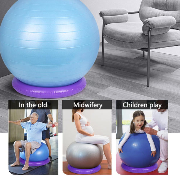 Gym Yoga Ball Base Non-slip Explosion-proof PVC Pilates Round Exercise Thicken Stable Home Fitness Balance Fixed Ring