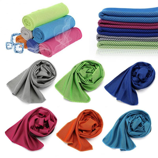 Cooling Ice Towels Microfiber Yoga Cool Thin Towel Outdoor Sport Summer Cooling Scarf Gym Wear Icing Sweat Band Top Sports Towel